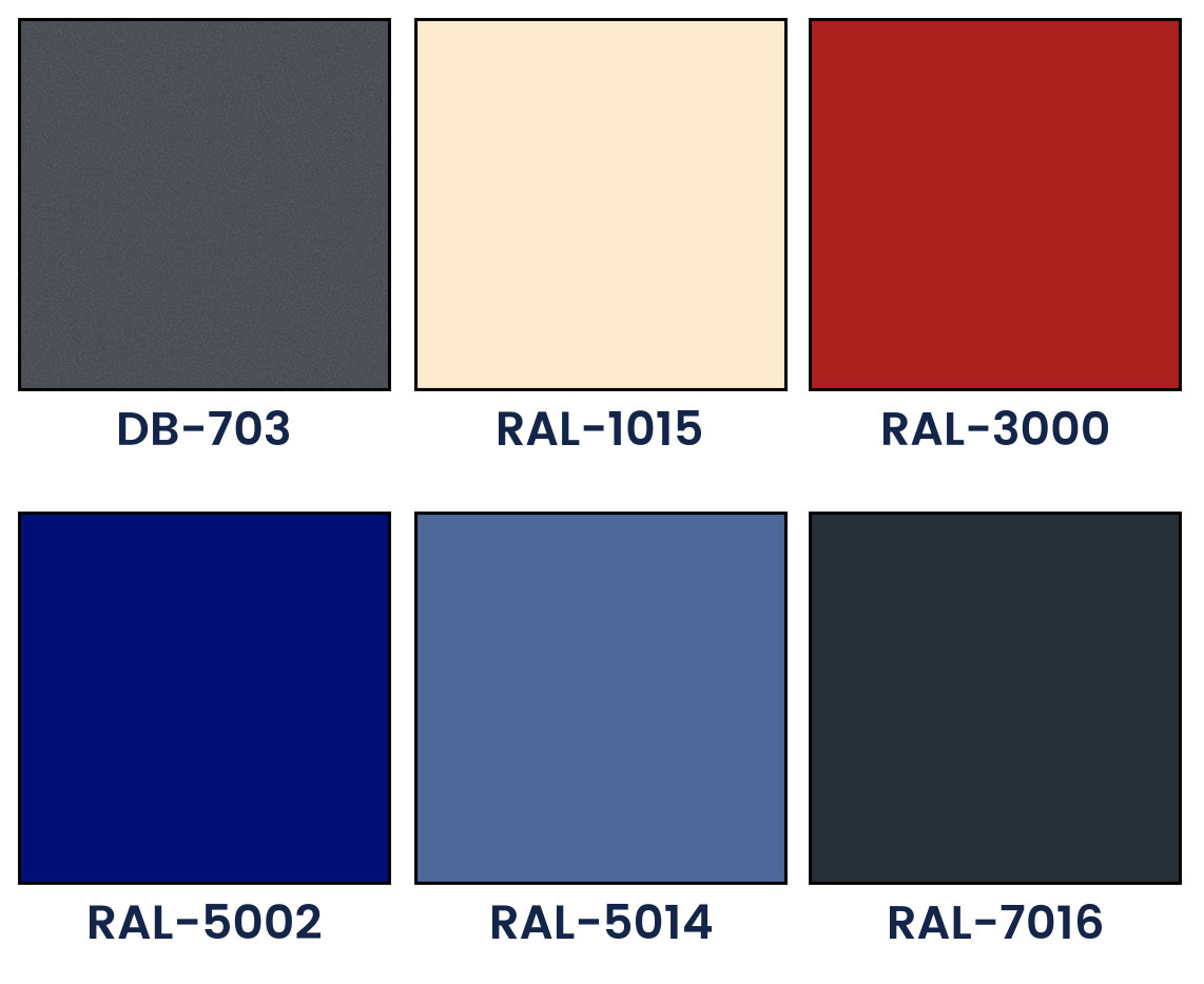 Basic colors of outdoor blinds lamellae
